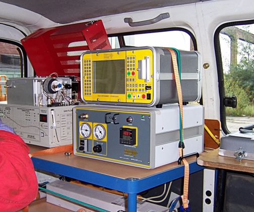 Abbildung 2: Laborfahrzeug mit mobiler Geräteeinheit